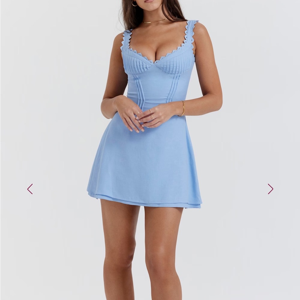 House of CB Light Blue Mini Dress